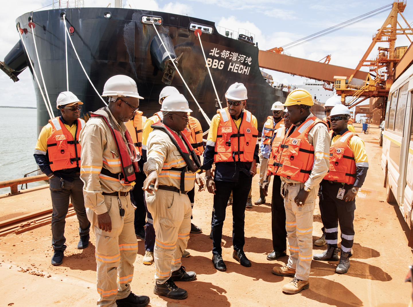 Mission de visite des infrastructures minières dans le corridor nord-ouest à Kamsar